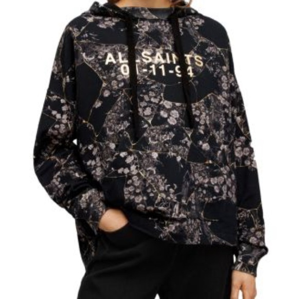 AllSaints Buruberu Jen Hoodie Size Small